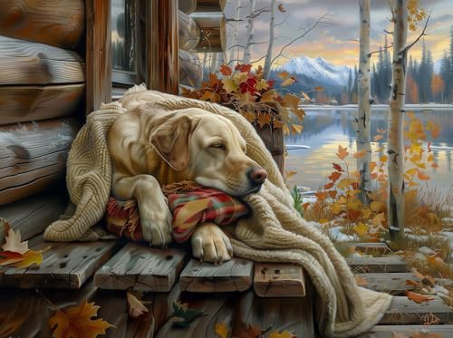 Puzzle de 1000 piezas SUNSOUT INC - Morning Nap del artista John Stewart - Tamaño terminado 20" x 27" miniatura 3