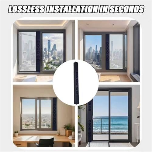 Remote Control Window Exhaust Fan, 10-Speed Adjustable, 4 Intakes & 2 Exhausts, Retractable 80-160cm, Ideal for Home, Kitchen, Bedroom & Office (80-96cm)