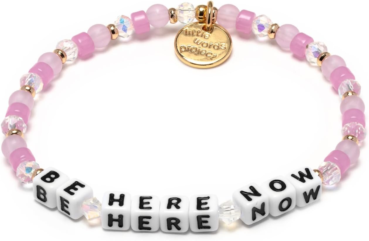 Little Words Project Bracelet, The Original Word Bracelet, Made with Colorful Beads and Plated Brass Hardware, Handcrafted Design & Positive Message