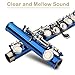 Ktaxon C Closed Hole Flute 16 Keys Flutes Kit for Students, Professionals & Beginner, Orchestra Musical Nickel Flute with Hard Case, Cleaning Rod, Cloth, Gloves (Blue)
