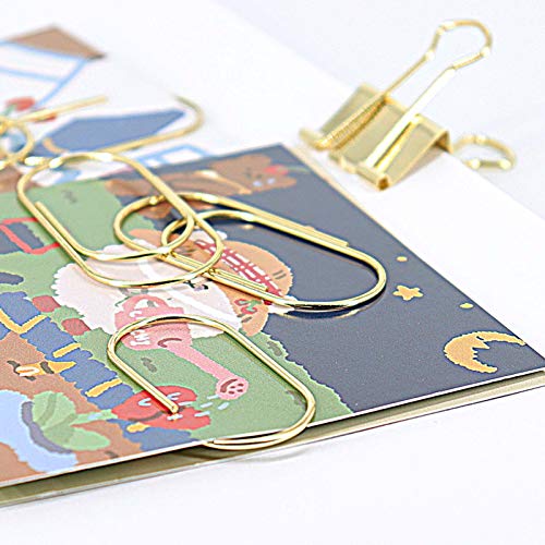 Yopink Gold Paper Clips, Jumbo/Large, Non-Skid And Smooth, 50 Clips/Box #TOP2