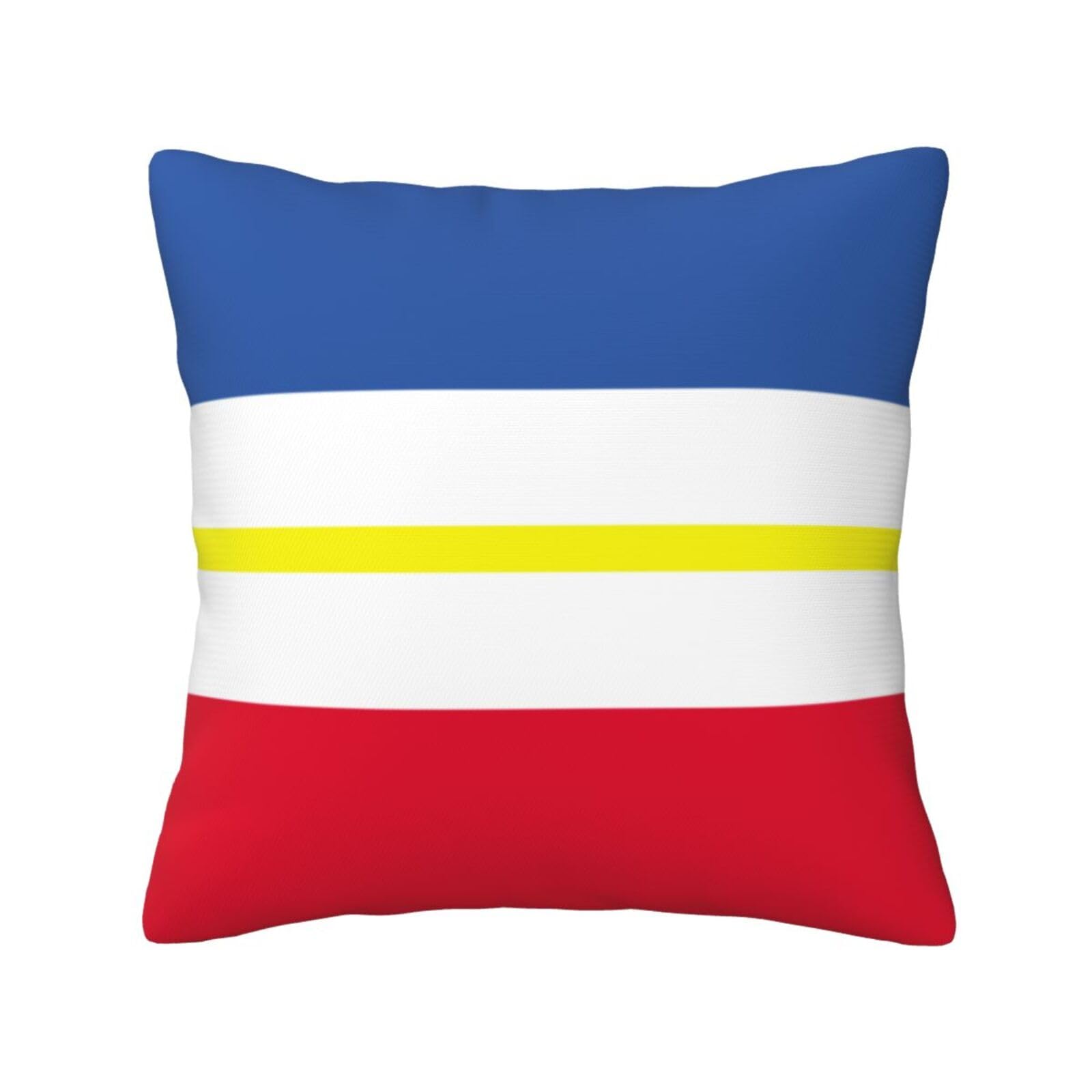 Flag of the canton of Mecklenburg Print Throw Pillow Covers with Hidden Zipper, All Season Square Pillow Covers for Home Decor