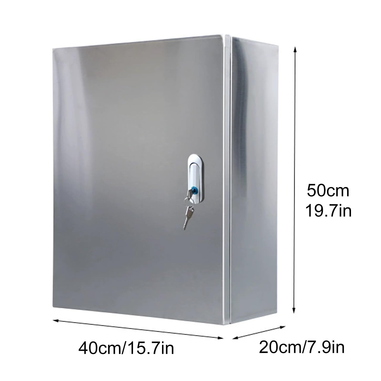 Caja Conexiones Exterior de Acero Inoxidable 201, Cajas Estancas Electricidad Impermeable IP65, Cuadro Electrico con Placa de Montaje(50x40x20cm)