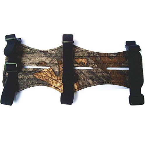 8.6 Inch Archery Armguard Youth Leather One Size 3 Straps Sleeve for Bow Hunting (Camo)