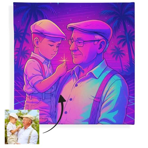 Tableau personnalisé effet retro 80 coloré, le cadeau riche en souvenirs