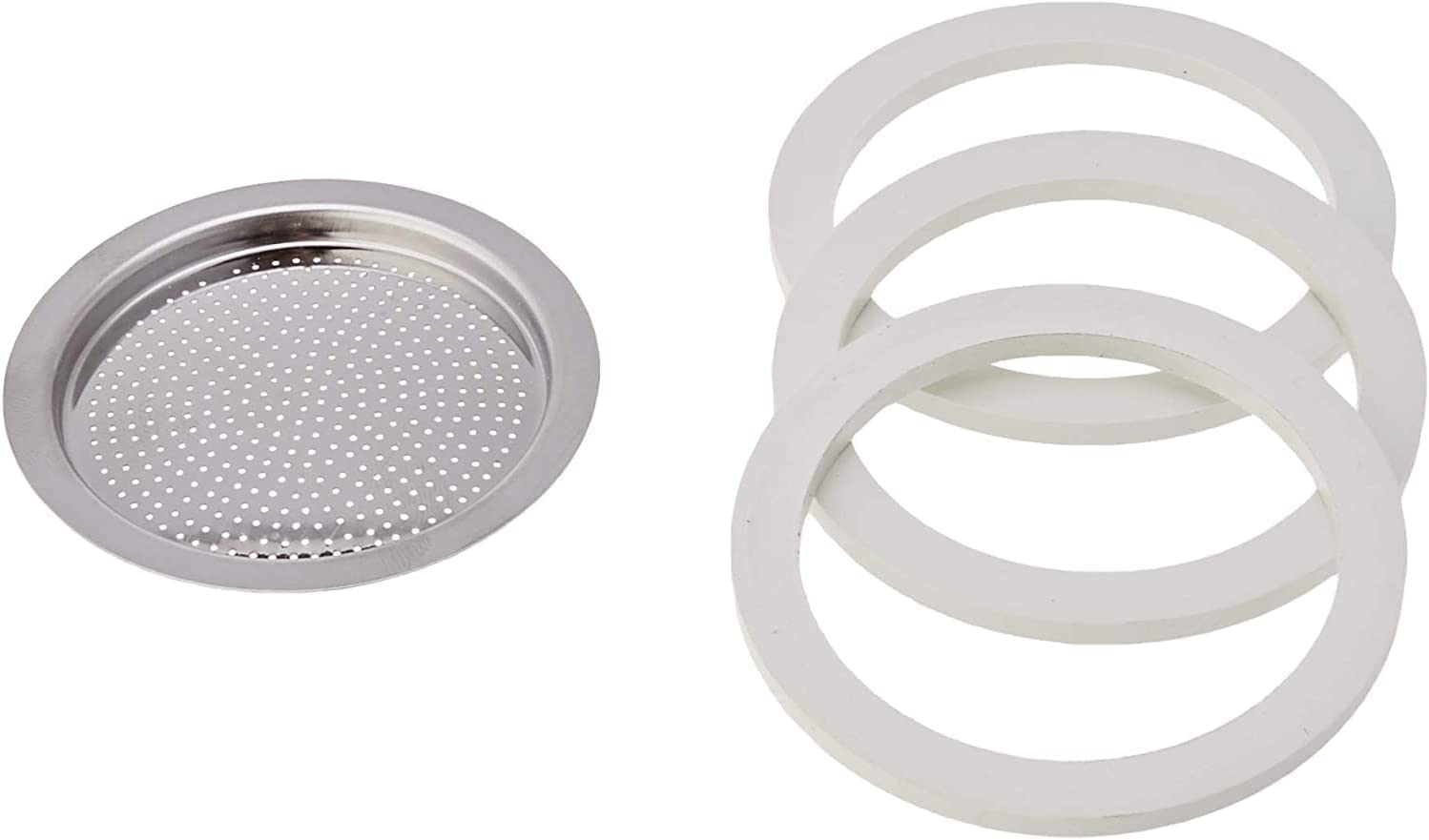 Zestaw 4-częściowy, 3 uszczelki + 1 zestaw do maszyn do mokka, kompatybilne bialetti compatible pedrini (3 filiżanki)