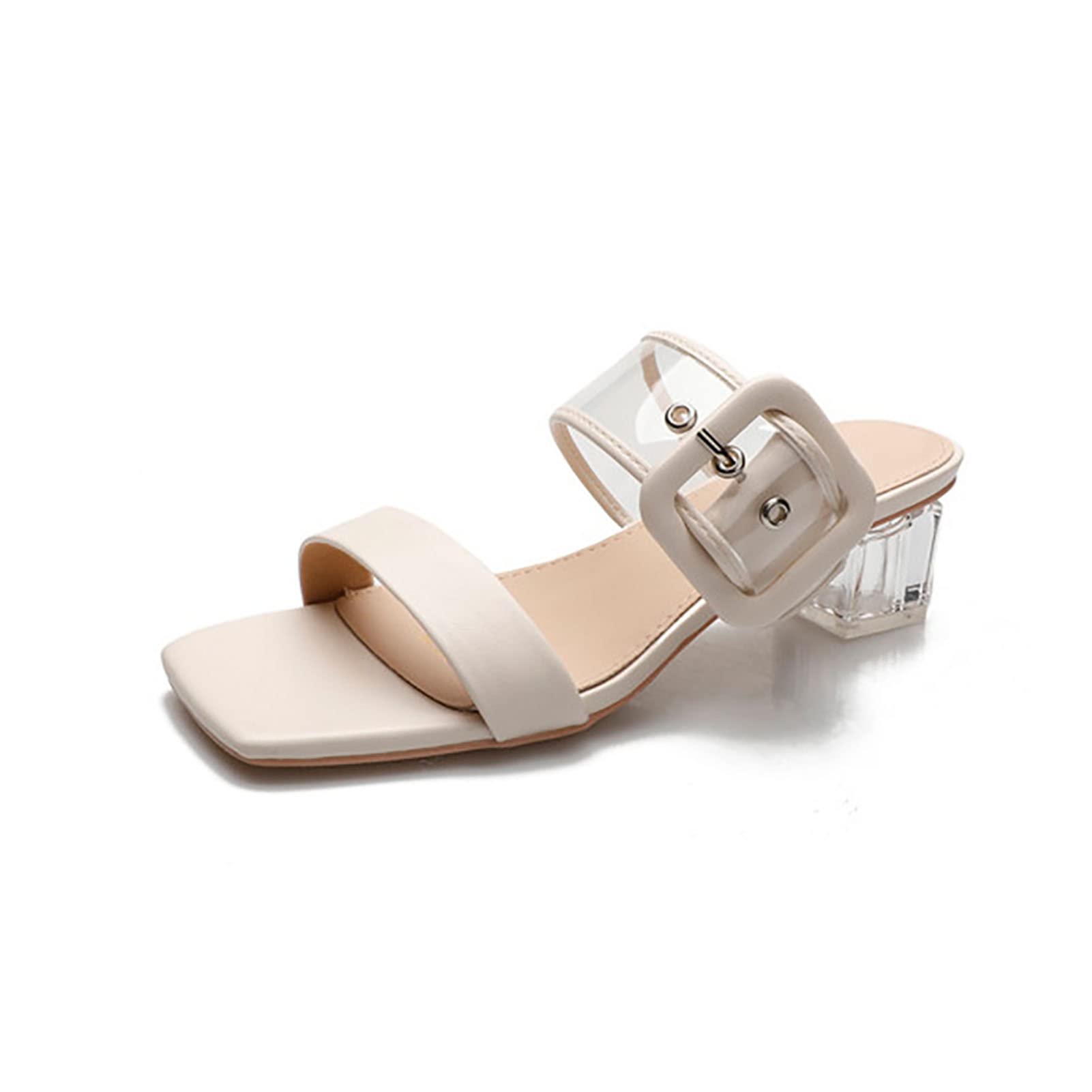 Chanclas de verano para mujer con tacón estable que no se hunde en la arena