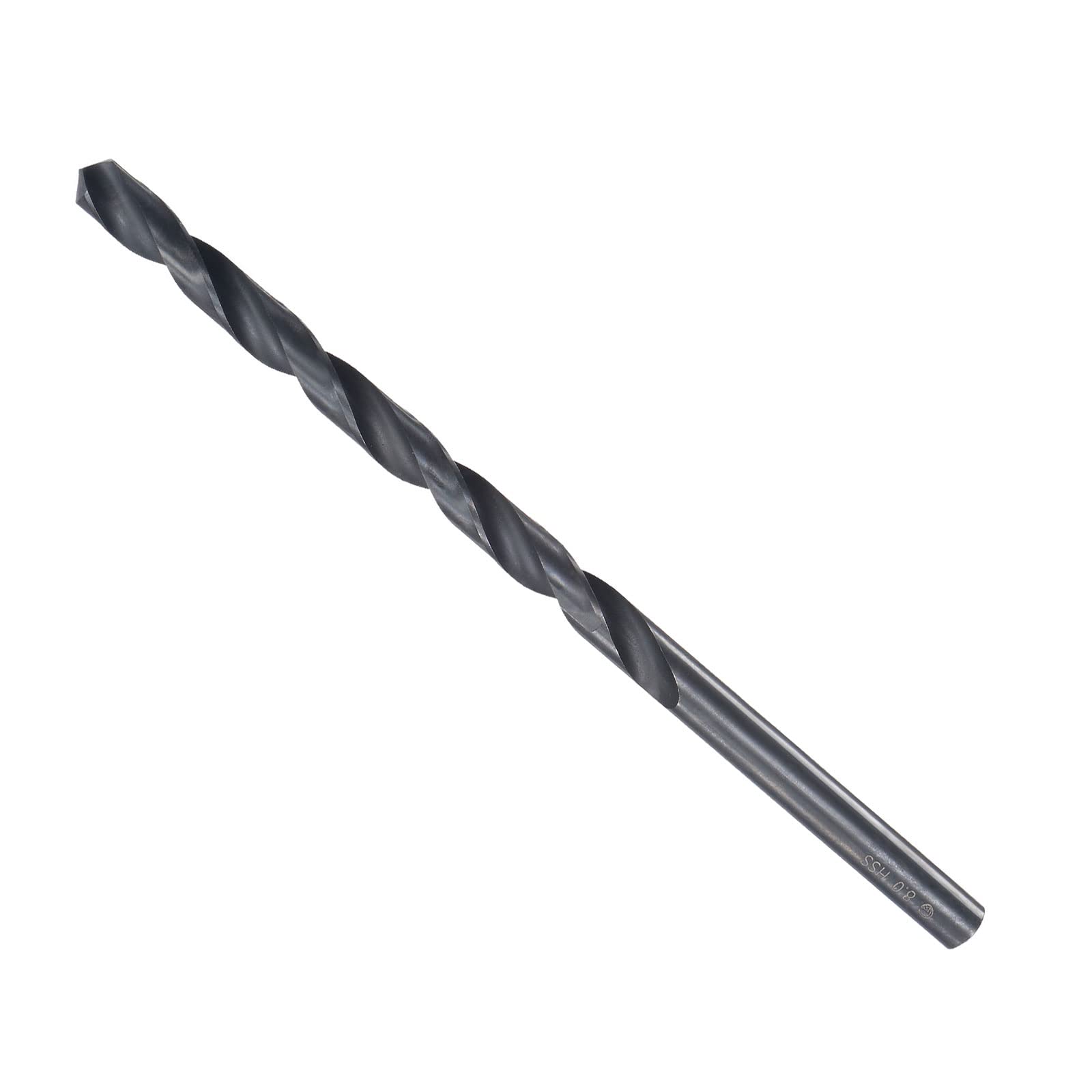 CoCud Twist Drill Bits, 8mm Drilling Diameter, Black Oxide High Speed Steel Extra Long Straight Shank