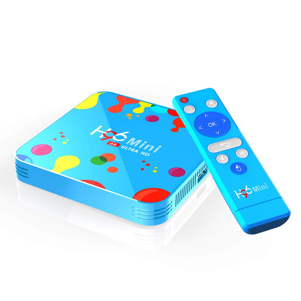 Xilibod H96 Mini Android 9.0 TV Box, 4GB RAM+128GB ROM, Allwinner H6 Quad Core 64-bit ARM Cortex-A53, High-Performance Multi-core GPU Mali T720, 2.4G/5G WiFi,HDMI 2.0a for 4k@60Hz Smart Box