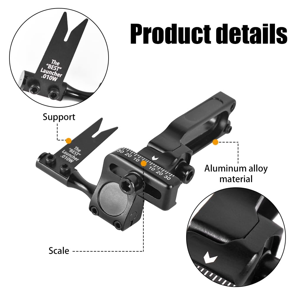 MiOYOOW Compound Bow Archery Rest, Adjustable Drop Away Arrow Rest Aluminium Alloy Recurve Fall Away Arrow Rest for Compound Bow Arrow Shooting