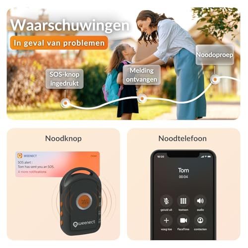 Weenect - GPS voor kinderen | Zonder afstandsbeperking | Batterijduur van 7 dagen | Alarmknop | Noodtelefoon | 2G | Werkt met abonnement - Afbeelding 5