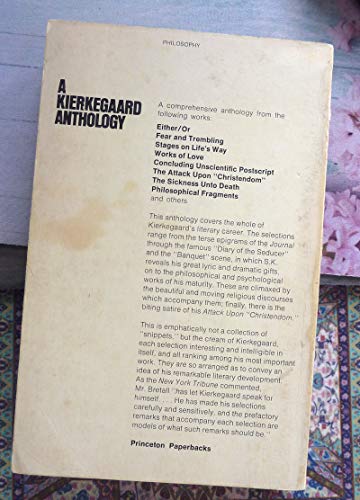 A Kierkegaard Anthology, edited by Robert Bretall. B000KIRFV4 Book Cover