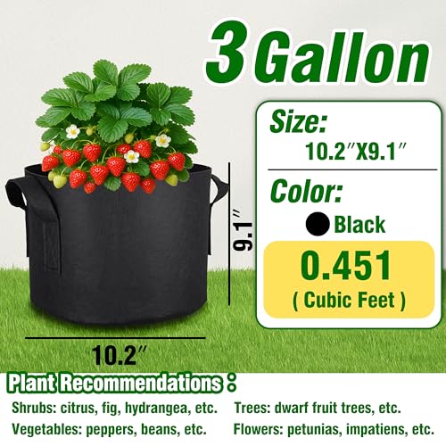 Image of 12-Pack 3 Gallon Grow Bags