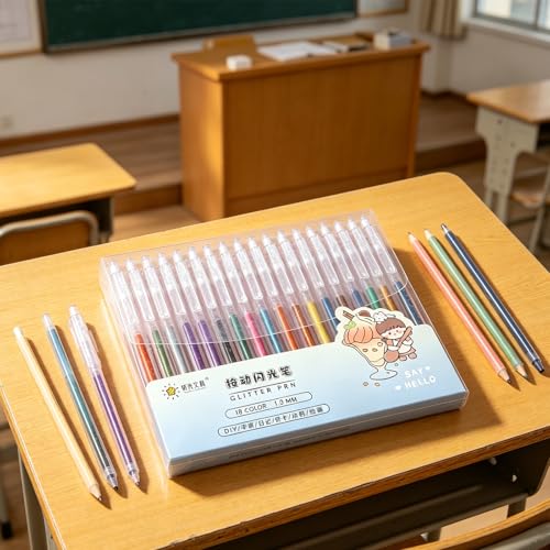 Bolígrafos gel brillo 18 colores FRANDEK miniatura 6