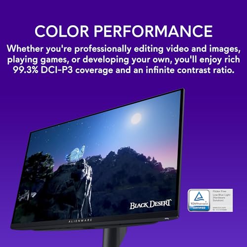 Image of Alienware AW2725DF - OLED Gaming Monitor - 26.7 inch Quantom-Dot WQHD (2560 x 1440) 360Hz 0.03Ms Display, AMD FreeSync Premium Pro, HDMI /DP /USB 3.2 Gen1, Height /Tilt Adjustment