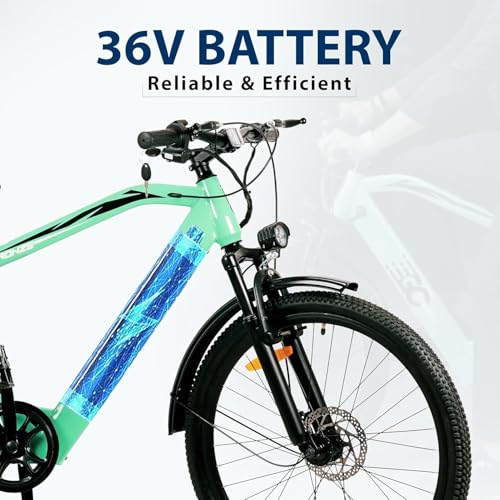 Image of Electric Cycle 250W Motor with 36V Lithium-Ion Battery | 26 inch Fat Mountain Tires | Pedal Assist E-Cycle with Dual Disc Brakes | Ultimate Sports Ride Experience Up to 30 km Rang Man & Woman