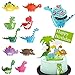 [Juego de 32piezas]Cumpleaños Dinosaurios,Decoracion Tartas Infantiles,Fiestas de Dinosaurios,Decoración de Fiesta de Cumpleaños,Decoracion Dinosaurios Cumpleaños