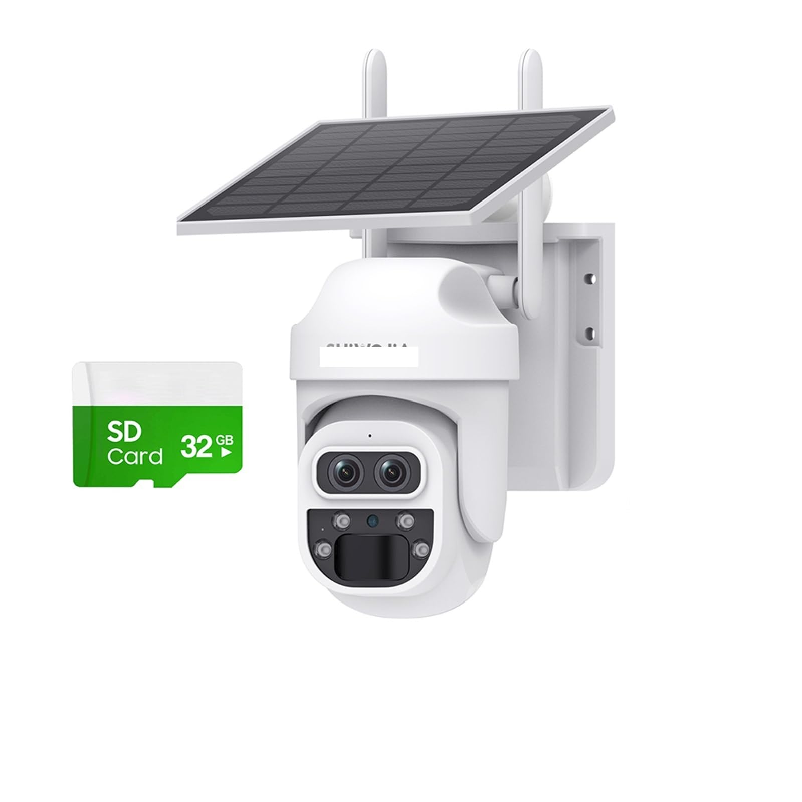 Oshpmbdlyfj Gray 12Mp 6K 15X Zoom Solar Camera 4G Dual Screen Outdoor Three Lens 7800Mah Battery Camera Pir Detection Auto Tracking Cctv(Gray)