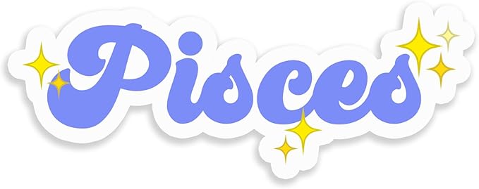 Pisces Sparkle Sticker Decal Notebook Car Laptop 5.5
