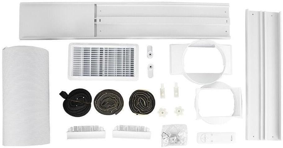 Components of the Gree Aovia portable air conditioner installation kit