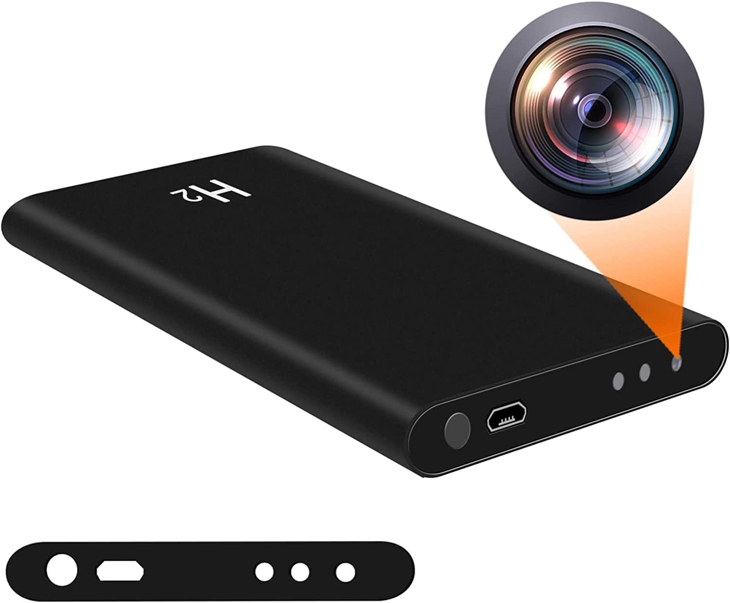 H2 Spy Camera Inbuilt Hidden Audio Video Recorder Long Time/Loop Recording