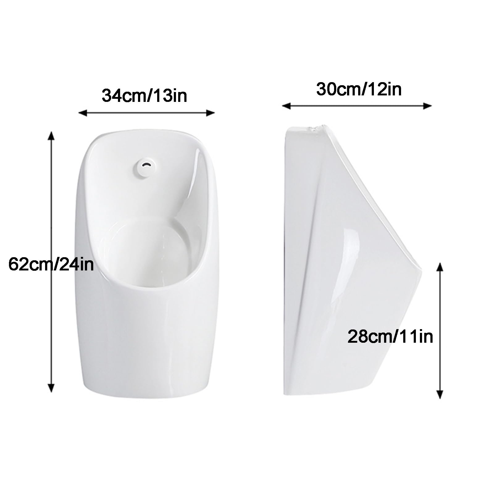 Orinal para hombre a prueba de fugas, orinal automático montado en la pared, sistema de inodoro de inducción inteligente de alta eficiencia para baños de hombres, diseño de drenaje fácil, ideal para