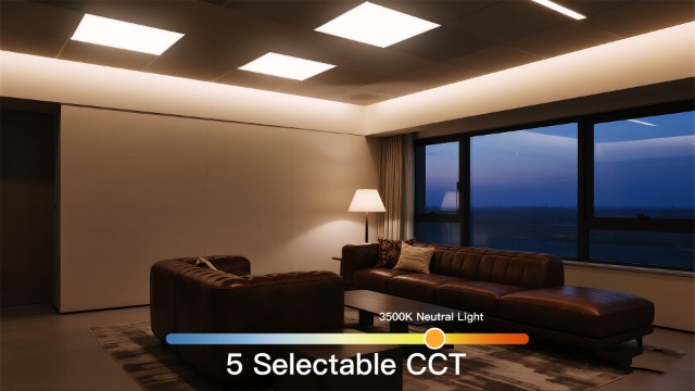 Image of 2x2 LED Flat Panel Light,Selectable 5CCT,0-10V Dimmable,5200LM,6Pack