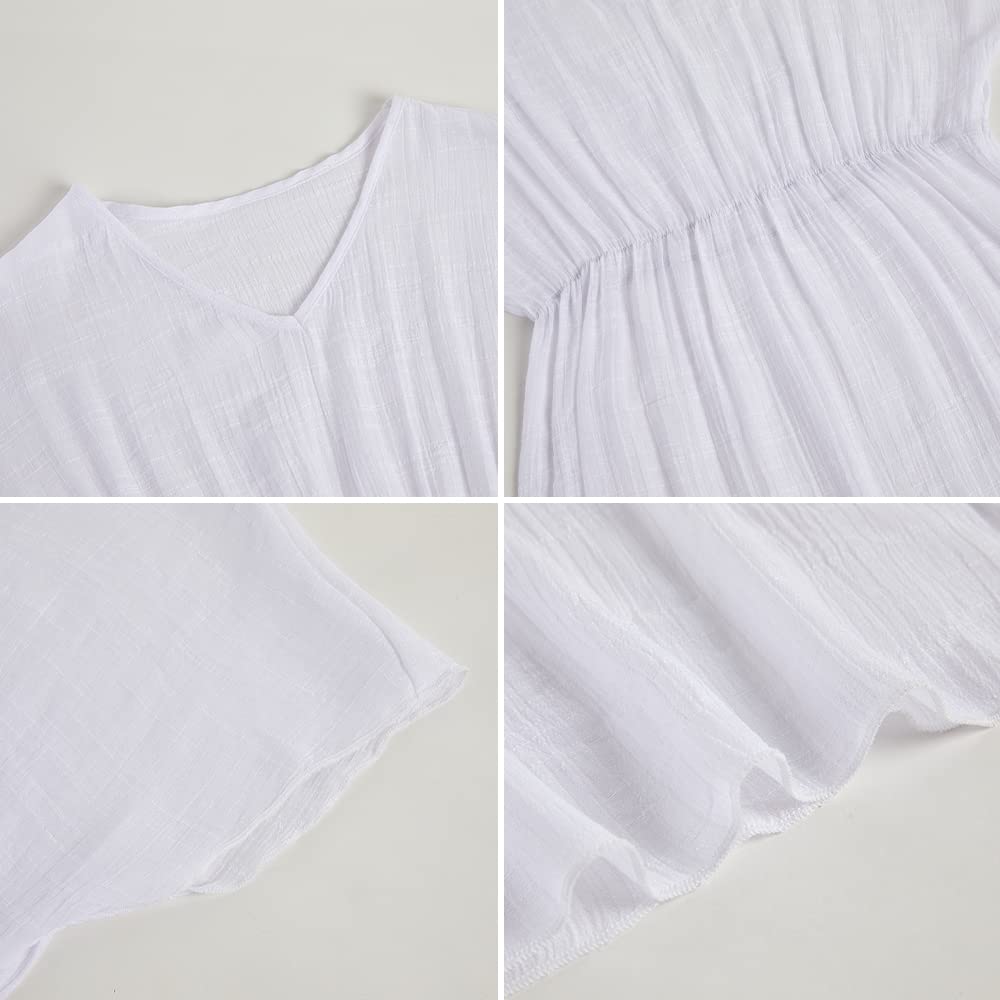 Fommykin Traje de baño para niñas, vestido tipo túnica, para la playa