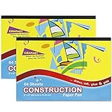 Emraw 6' X 9' Mini Construction Paper Pad Draw, Cut, Glue and Fold Perfect for Kids Children While...