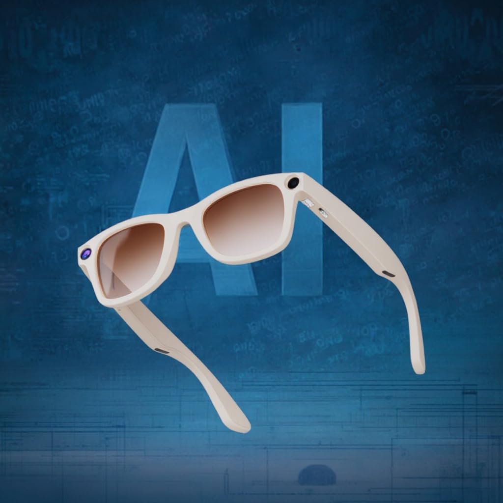 Generico G300 Smart Glasses 32GB – Occhiali Intelligenti con Fotocamera HD 8MP, Wi-Fi, Controllo Vocale AI, Video e Foto IN Alta Definizione, Traduzione in Tempo Reale e Connessione Smartphone, Spy.