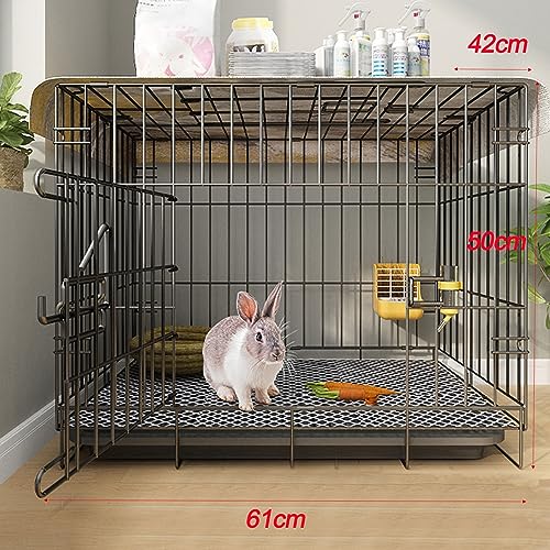 Cage pour cochon d'inde en treillis métallique mobile pour salon propre