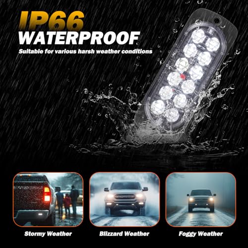 Pack 2 Luces LED de Reversa Blanco 4.4 pulgadas miniatura 6