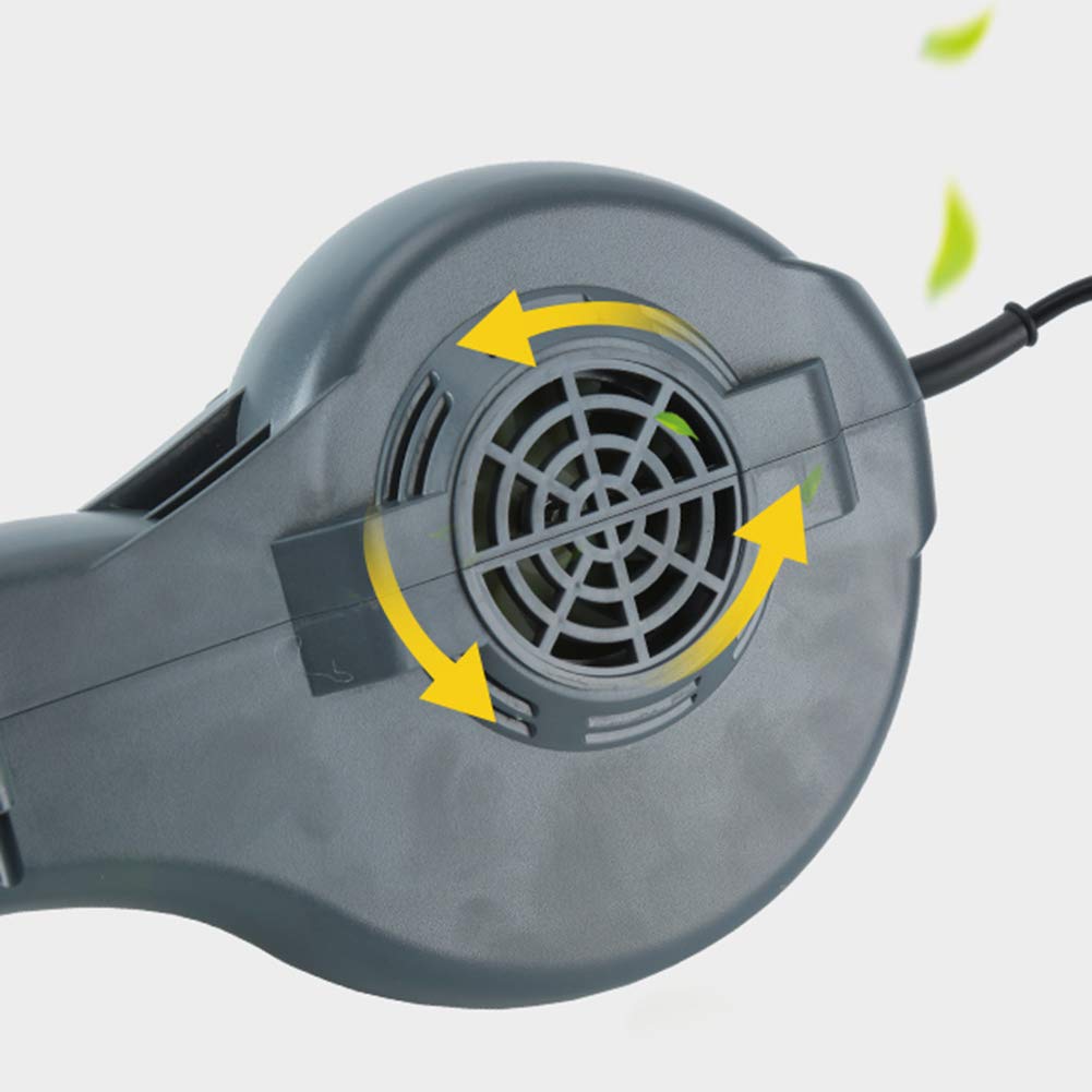 CYY Grigio Scuro Soffiatore per Foglie Elettrico-con Gancio per Cavo di Alimentazione,Spazzatrice Rimovibile-Salvaspazio,per Soffiare Foglie Rimuovere Polvere