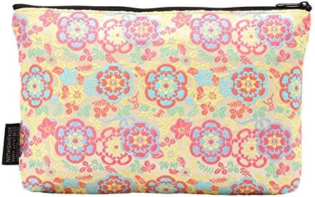 Brocade zipper pouch, lined with Nishijin brocade, size M. (Remonsaika)