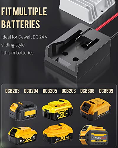 Image of Vibit 20V to 12V Step-Down Converter for Dewalt Battery, DC Power Adapter, Voltage Reducer Transformer 180 W Buck Converter Regulator for Golf Cart RC Car Truck Light & DIY