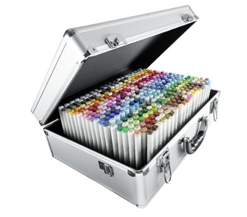 COPIC Sketch-Marker im Metall-Koffer, mehrfarbig (358 Stück)