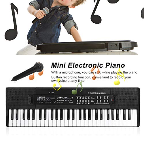 Clavier de Piano Portable à 54 Touches avec Microphone, 8 Tonalités, 6 Chansons Fonction Orgue électronique, Clavier de Piano 54 Touches Clavier Électronique Piano pour les débutants en musique - Les Beatles, Paul McCartney, John Lennon, RIngo Starr, George Harrison Clavier de Piano Portable à 54 Touches avec Microphone, 8 Tonalités, 6 Chansons Fonction Orgue électronique, Clavier de Piano 54 Touches Clavier Électronique Piano pour les débutants en musique – Image 4