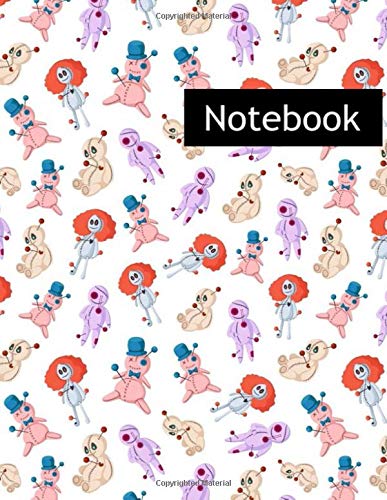 Cute Voodoo Dolls Halloween Magic Toy: College Ruled Notebook & 2020 Planner: Lined notebook Gift, 120 Pages, 8.5x11, Soft Cover, Matte Finish