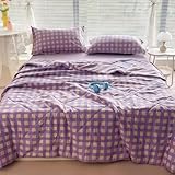Couverture matelassée, couvre-lit matelassé à carreaux, literie vichy, convient pour les couvertures simples, doubles et king-size, douces et légères, adaptées pour toutes les saisons (pâte taro