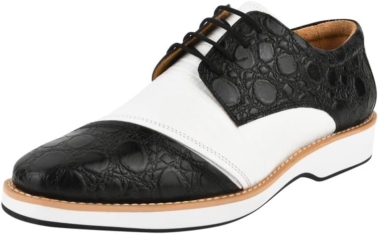 black and white oxford dress shoes