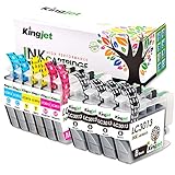Kingjet LC3013 Compatible Ink Cartridge Replacement for Brother LC3011 LC3013 (10 Pack) Use with MFC-J487DW MFC-J491DW MFC-J497DW MFC-J690DW MFC-J895DW Inkjet Printers - 2Sets and 2Black