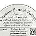 Pollen Ranch's Organic Fennel Pollen - Premium Quality Fennel Flowers and Powder for Cooking, 100% Organic Fennel for Flavorful Dishes - 1 oz. Tin