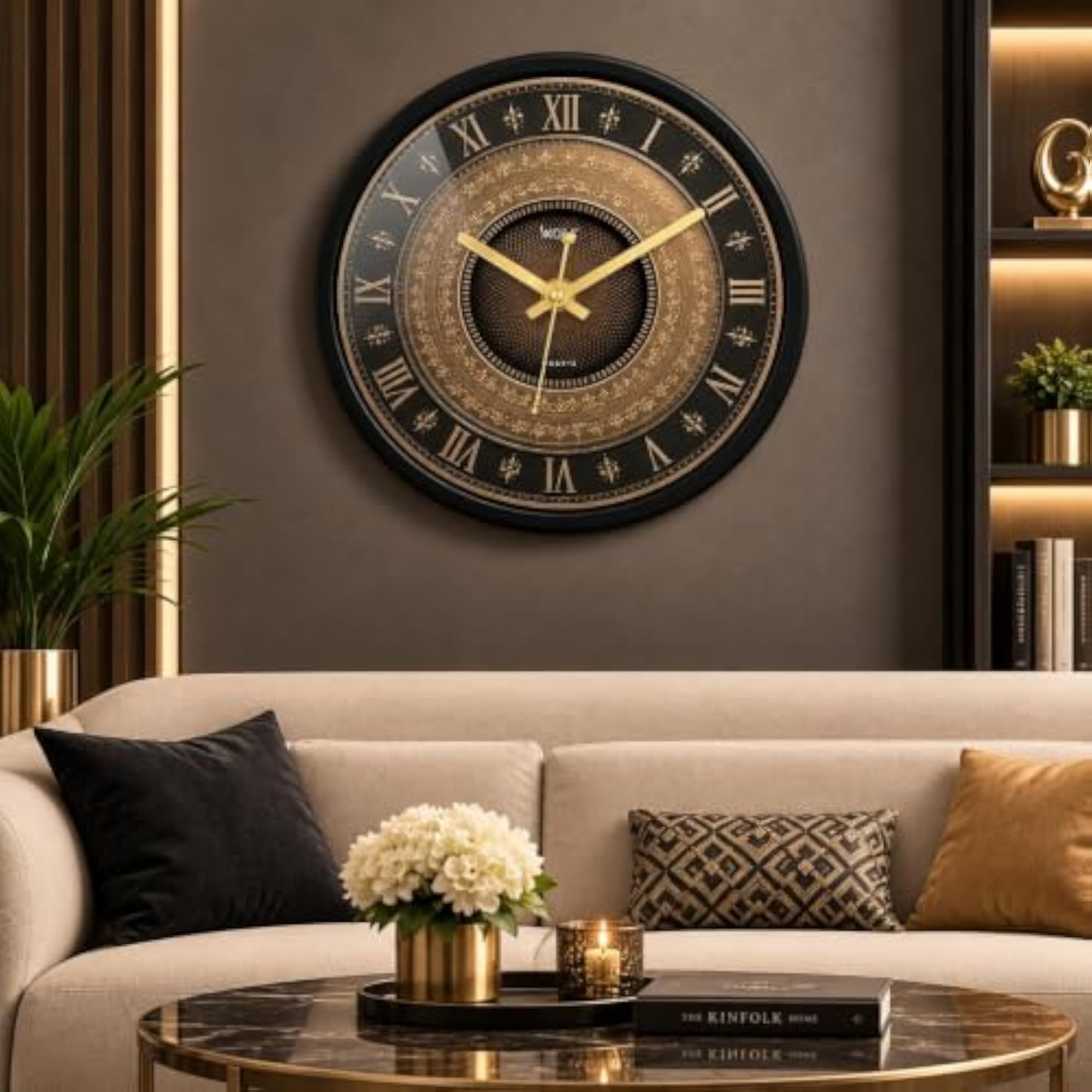 Premium Round Analog Wall Clock, Minimalist Decorative Design