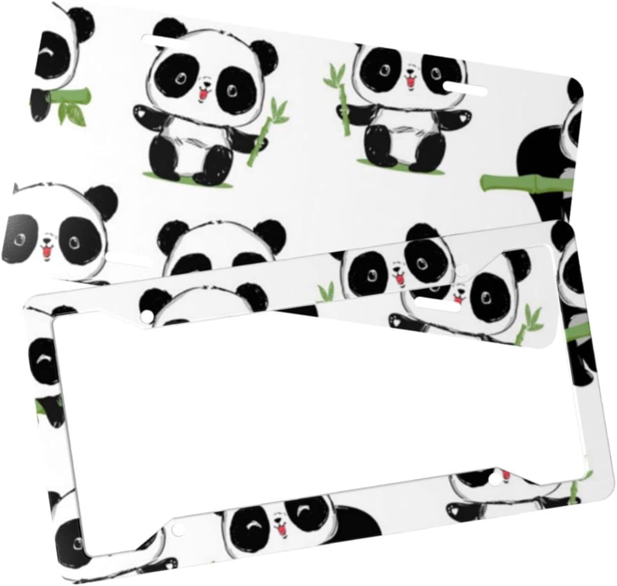 再入荷 車の前部のための最高のデザインかわいいパンダベアメタルナンバープレート Gts Com Pe