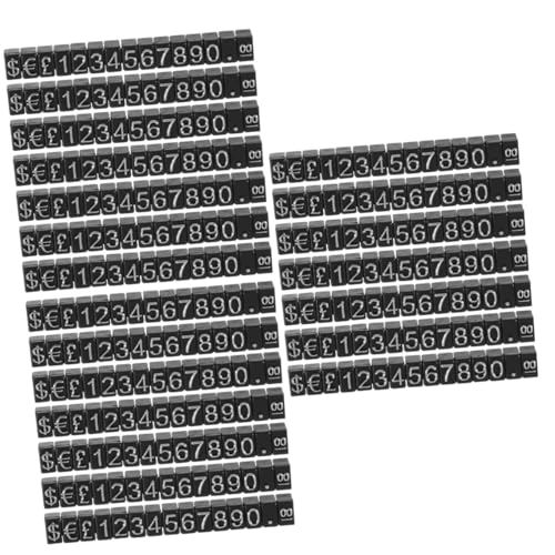 BUTIFULSIC 30 Sets Display Tags Cube Letter Label Retail Counter Pricing Block Display Blocks Retail Booth Signages Tags Stand Stand Tags Plastic