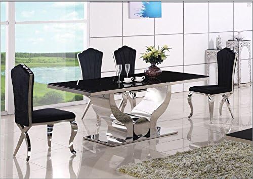 LISF The Julianne Dining Tables (150cm)- Black Marble Top