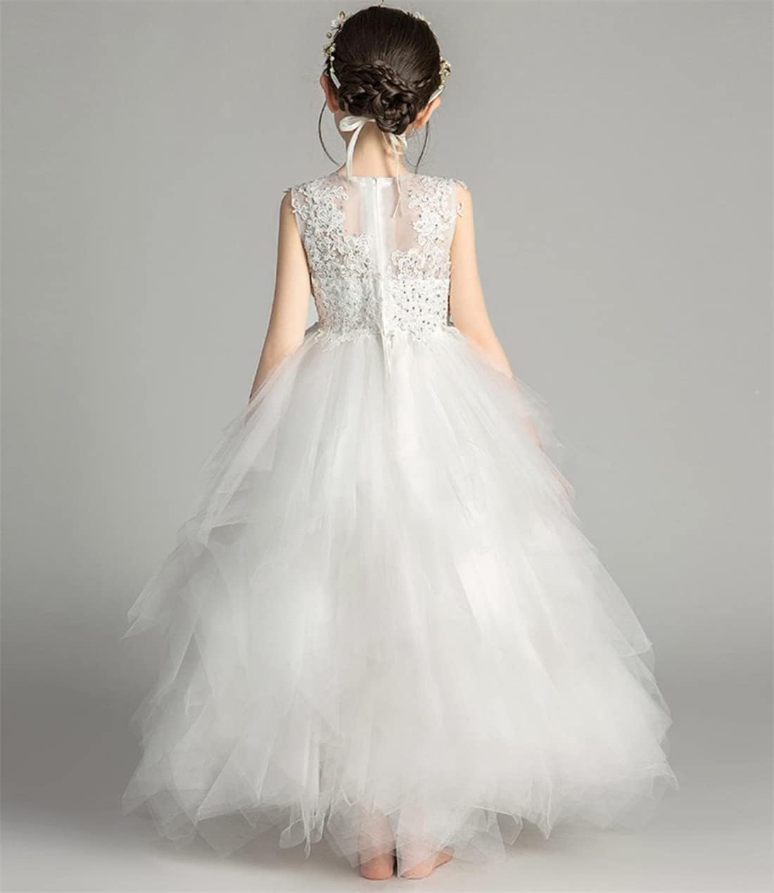 OWIEOW 子供 ドレス キッズ ピアノ 発表会 女の子 演奏会 お姫様 ドレス フォーマル バイオリン 上品 エレガント 子ども