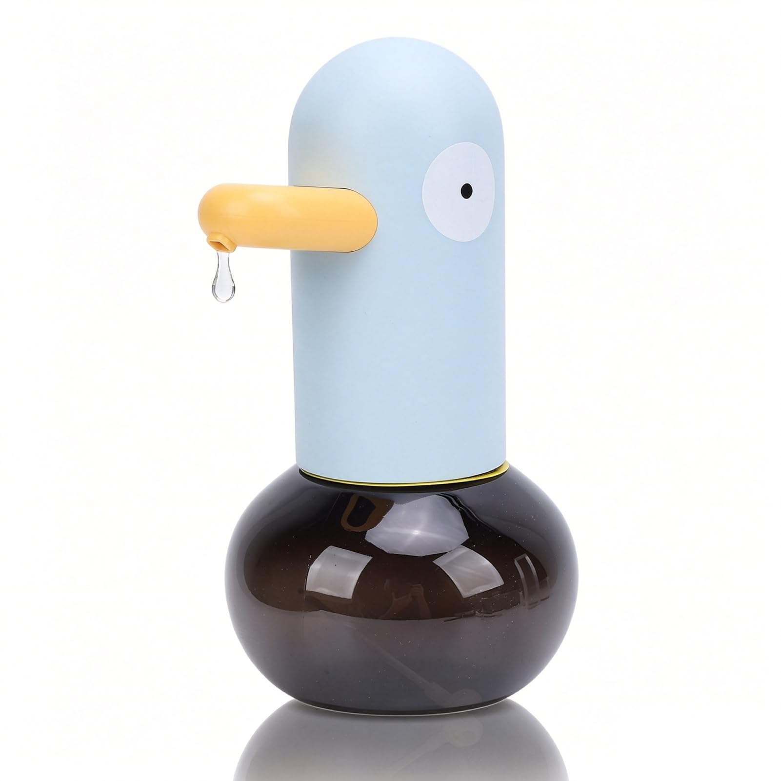 Dispensador de jabón automático para niños, dispensadores de jabón de Mano de Espuma sin Toque de Pato Lindos, dispensador de jabón automático Recargable para la Cocina de baño (Type 1)
