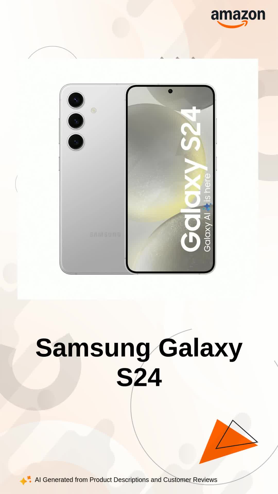 Samsung Galaxy S24 5G AI Smartphone (Marble Gray, 8GB, 128GB