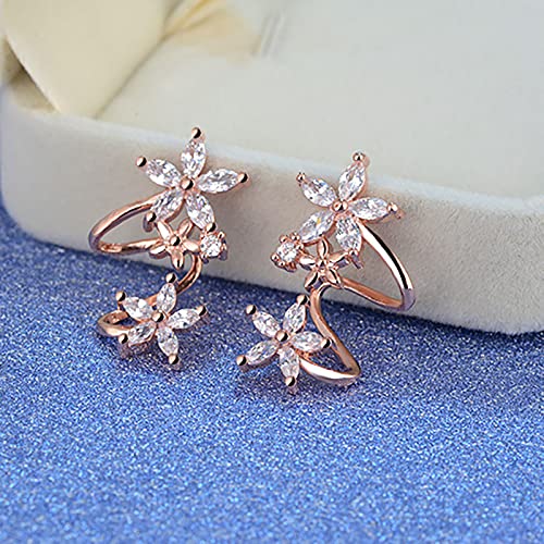 Boucles d'oreilles clips zircone pour oreilles non percées sans douleur - 2
